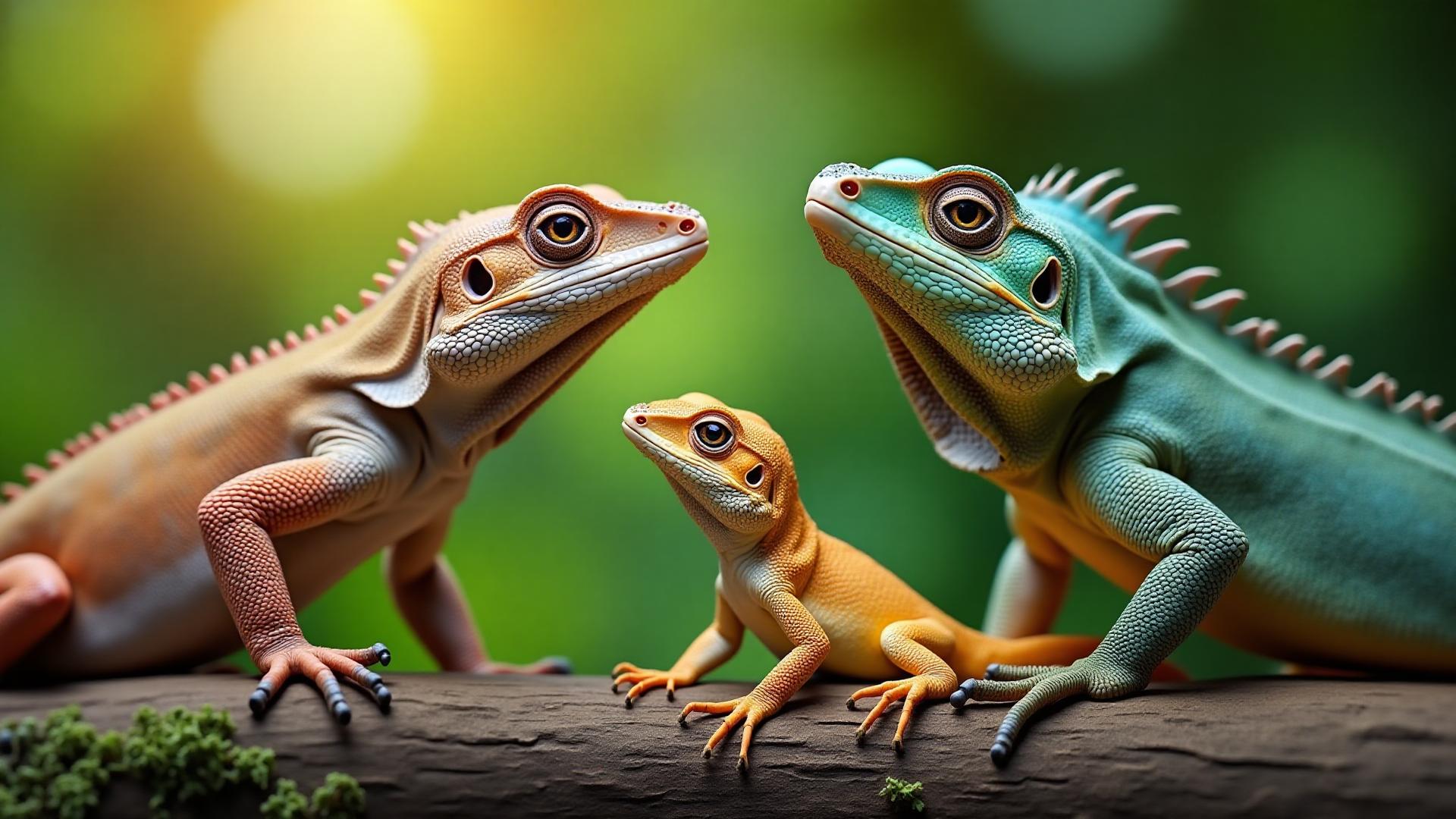 Reptiles in natural habitat
